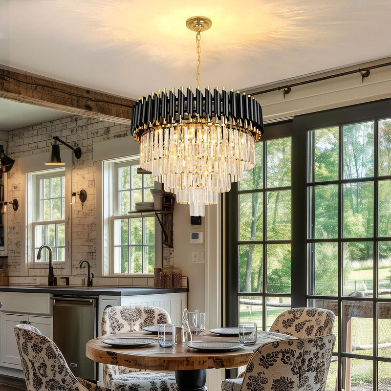 Crystal Chandelier Pendant Light Small Modern for Entryway