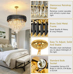 Crystal Chandelier Pendant Light Small Modern for Entryway