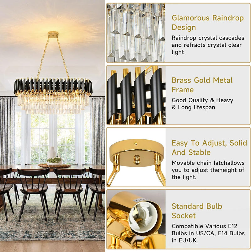 Crystal Chandelier Pendant Light Small Modern for Entryway