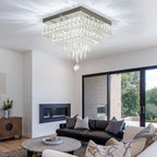 Crystal Chandeliers 13'' Modern LED Ceiling Light