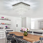 Crystal Chandeliers 13'' Modern LED Ceiling Light