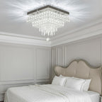 Crystal Chandeliers 13'' Modern LED Ceiling Light