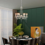 Crystal Chandeliers Ceiling Light 6 Lights Modern Living