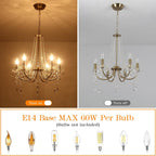 Crystal Chandeliers Ceiling Light 6 Lights Modern Living