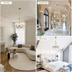 Crystal Chandeliers Ceiling Light 6 Lights Modern Living