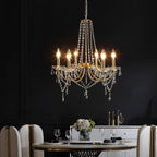 Crystal Chandeliers Ceiling Light 6 Lights Modern Living