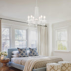 Crystal Chandeliers Ceiling Light 6 Lights Modern Living