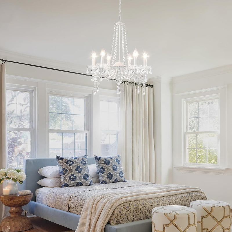 Crystal Chandeliers Ceiling Light 6 Lights Modern Living