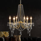 Crystal Chandeliers Ceiling Light 6 Lights Modern Living