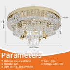 Crystal Chandeliers Ceiling Light for Living Dressing Room