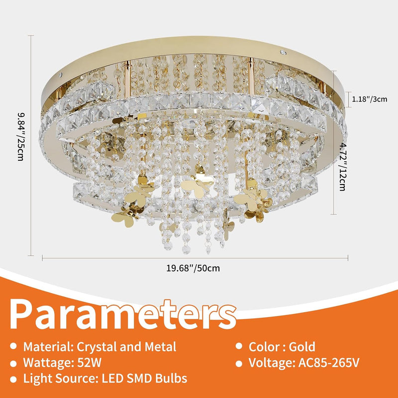Crystal Chandeliers Ceiling Light for Living Dressing Room