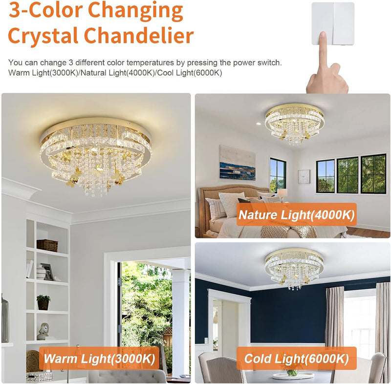 Crystal Chandeliers Ceiling Light for Living Dressing Room