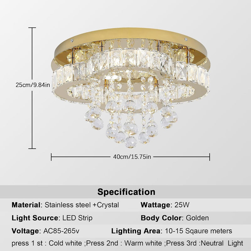 Crystal Chandeliers Ceiling Light for Living Dressing Room