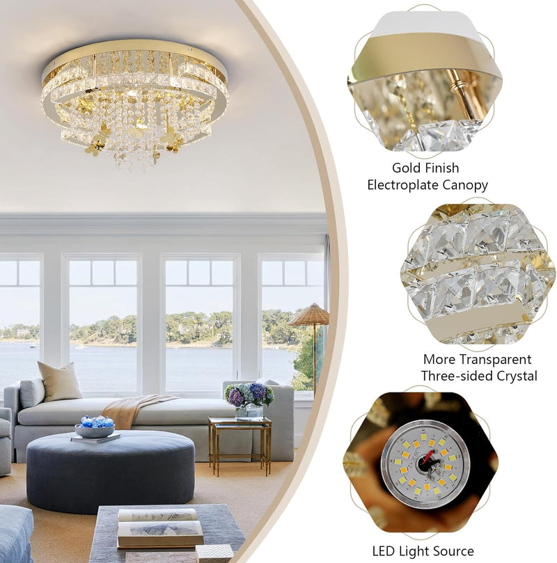 Crystal Chandeliers Ceiling Light for Living Dressing Room