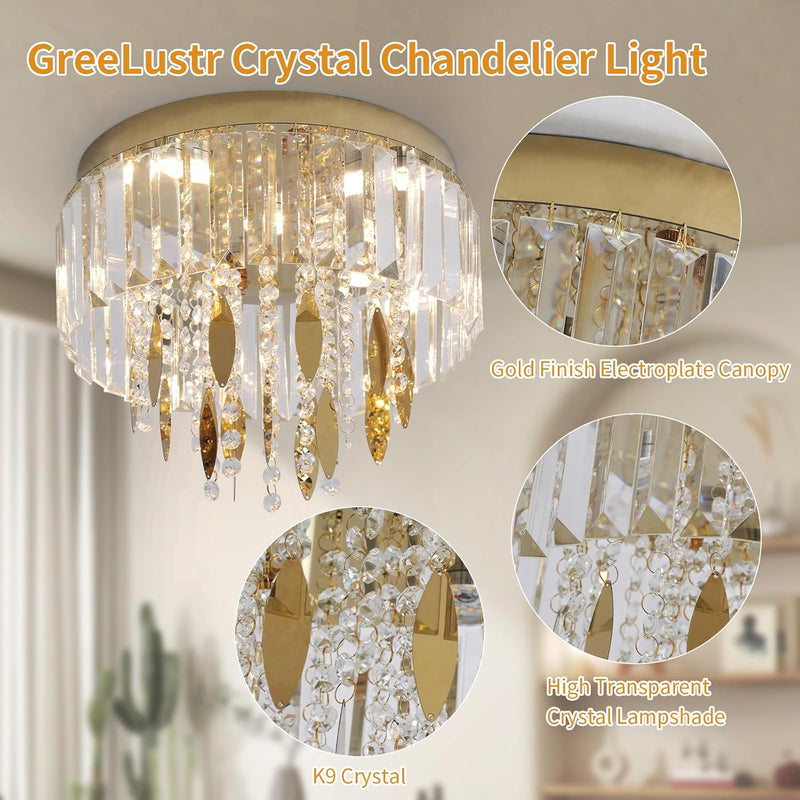 Crystal Chandeliers Ceiling Light for Living Dressing Room