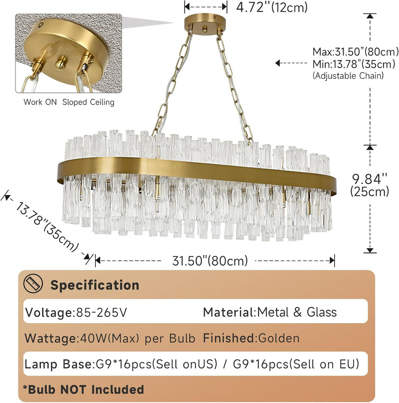 Crystal Chandeliers Flush Mount Ceiling Light Fixture Round