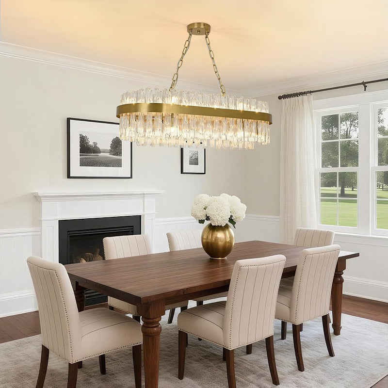 Crystal Chandeliers Flush Mount Ceiling Light Fixture Round
