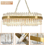 Crystal Chandeliers Flush Mount Ceiling Light Fixture Round