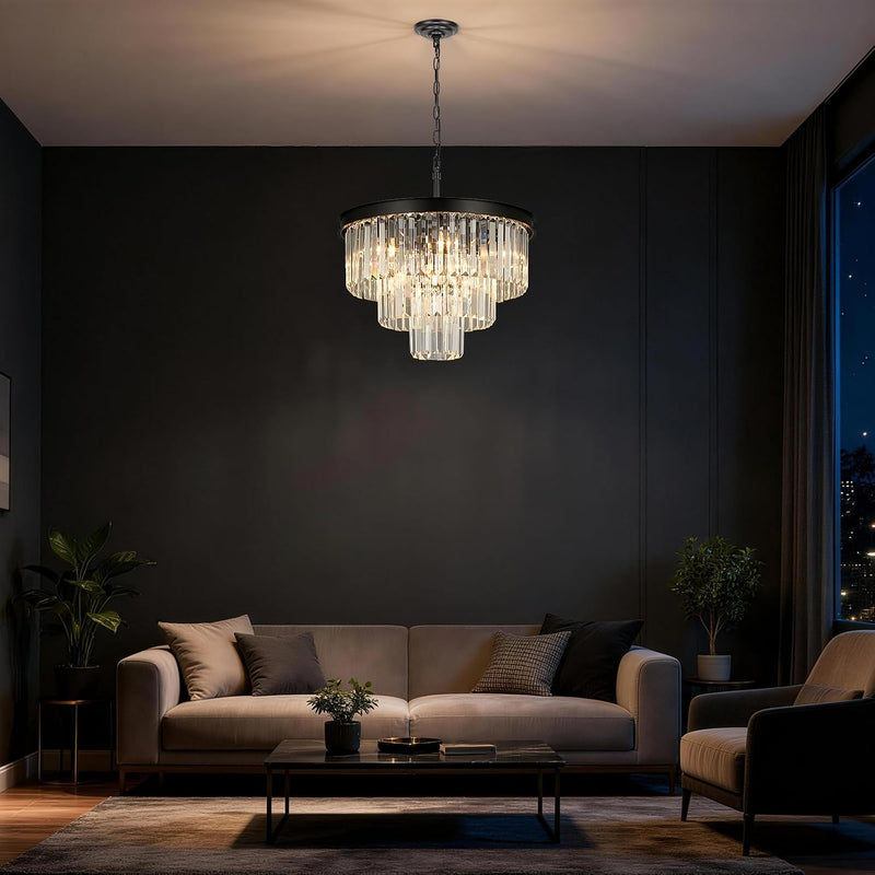 Crystal Chandeliers for Dining Room 9-Lights D20 Inch