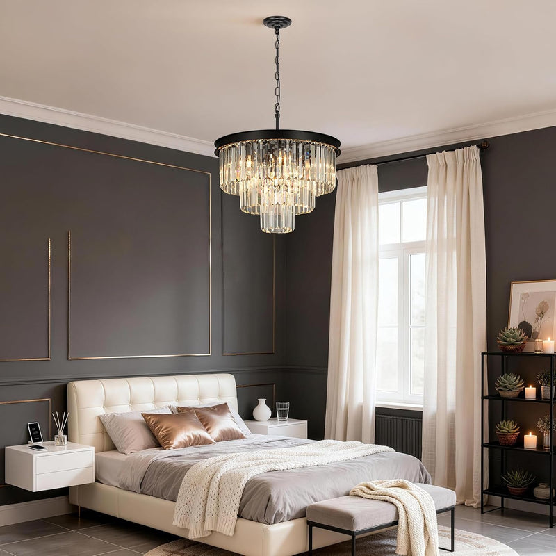 Crystal Chandeliers for Dining Room 9-Lights D20 Inch