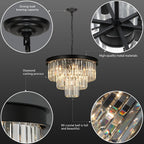 Crystal Chandeliers for Dining Room 9-Lights D20 Inch