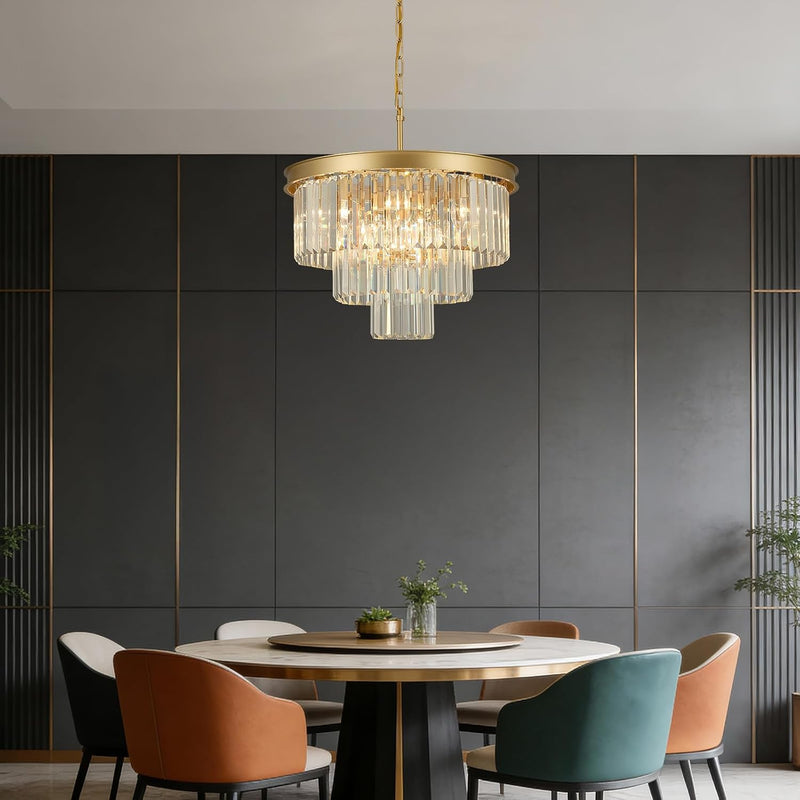 Crystal Chandeliers for Dining Room 9-Lights D20 Inch