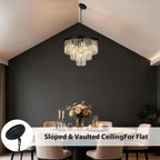 Crystal Chandeliers for Dining Room 9-Lights D20 Inch