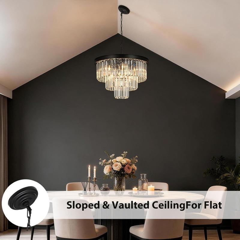 Crystal Chandeliers for Dining Room 9-Lights D20 Inch