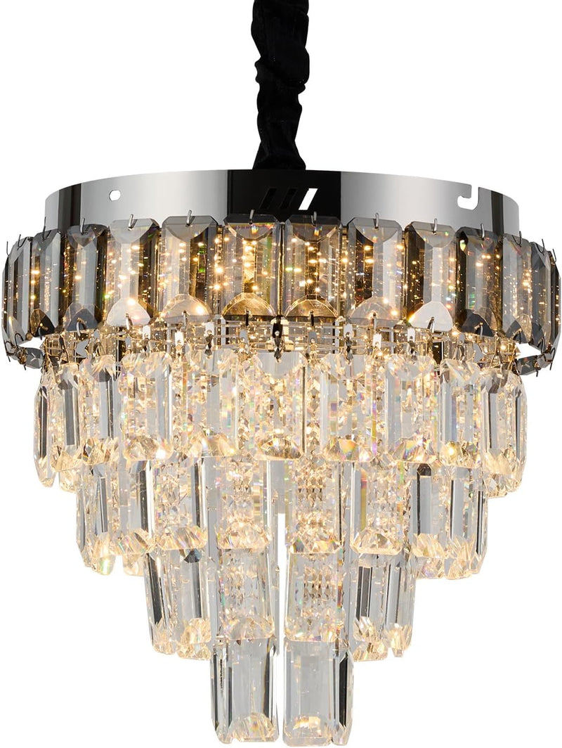 Crystal Chandelier Clear Ceiling Light D12 X H