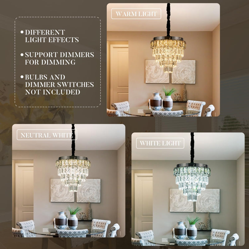 Crystal Chandelier Clear Ceiling Light D12 X H