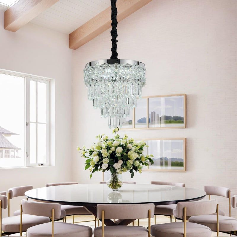 Crystal Chandelier Clear Ceiling Light D12 X H