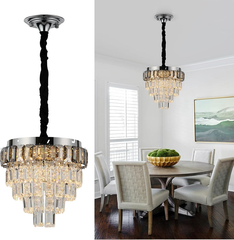 Crystal Chandelier Clear Ceiling Light D12 X H