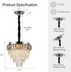 Crystal Chandeliers for Dining Room Modern Pendant Lighting
