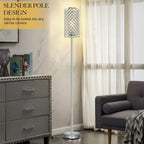 Crystal Floor Lamp Elegant Standing Modern Lamps