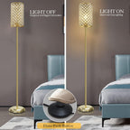 Crystal Floor Lamp Elegant Standing Modern Lamps