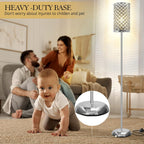 Crystal Floor Lamp Elegant Standing Modern Lamps