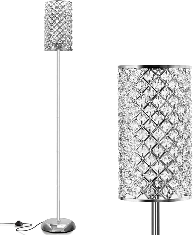 Crystal Floor Lamp Elegant Standing Modern Lamps