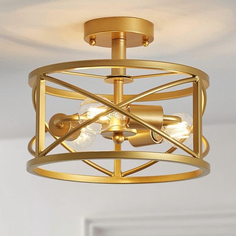 Crystal Leaf Chandelier 3-Light Vintage Farmhouse Industrial