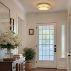 Crystal LED Ceiling Light Fixture 11.8" Flush Mount