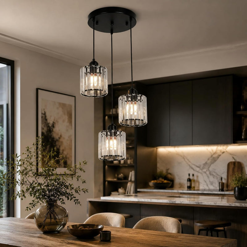 Crystal LED Ceiling Light Modern Chandelier Pendant Flush