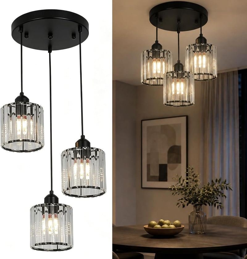 Crystal LED Ceiling Light Modern Chandelier Pendant Flush