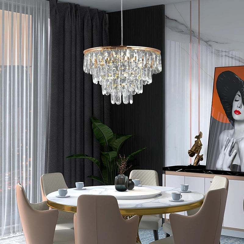 Crystal LED Ceiling Light Modern Chandelier Pendant Flush