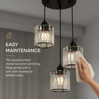 Crystal LED Ceiling Light Modern Chandelier Pendant Flush