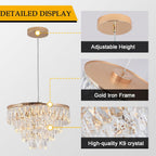 Crystal LED Ceiling Light Modern Chandelier Pendant Flush