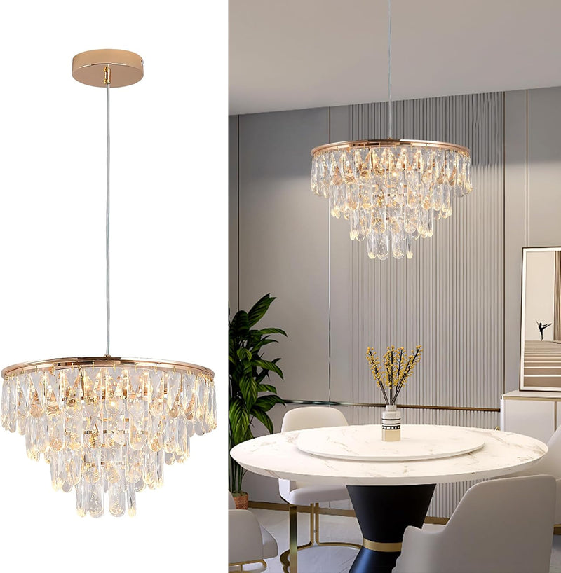 Crystal LED Ceiling Light Modern Chandelier Pendant Flush