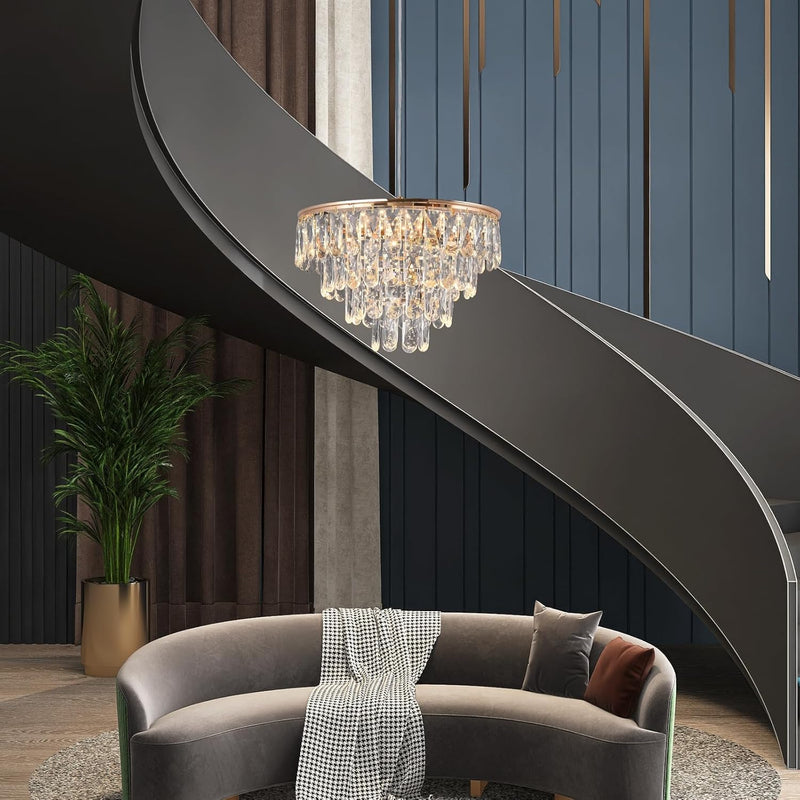 Crystal LED Ceiling Light Modern Chandelier Pendant Flush