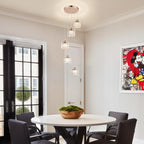Crystal Pendant Ceiling 3 Light Chrome Kitchen Island