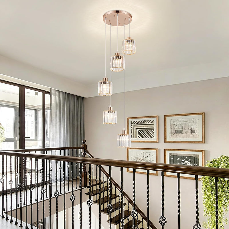 Crystal Pendant Ceiling 3 Light Chrome Kitchen Island