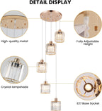 Crystal Pendant Ceiling 3 Light Chrome Kitchen Island