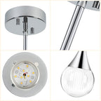 Crystal Pendant Light Elegant LED Chandeliers Ceiling Fixture